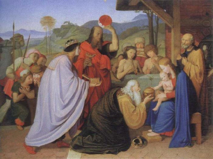 Friedrich overbeck adoration of the kings china oil painting image